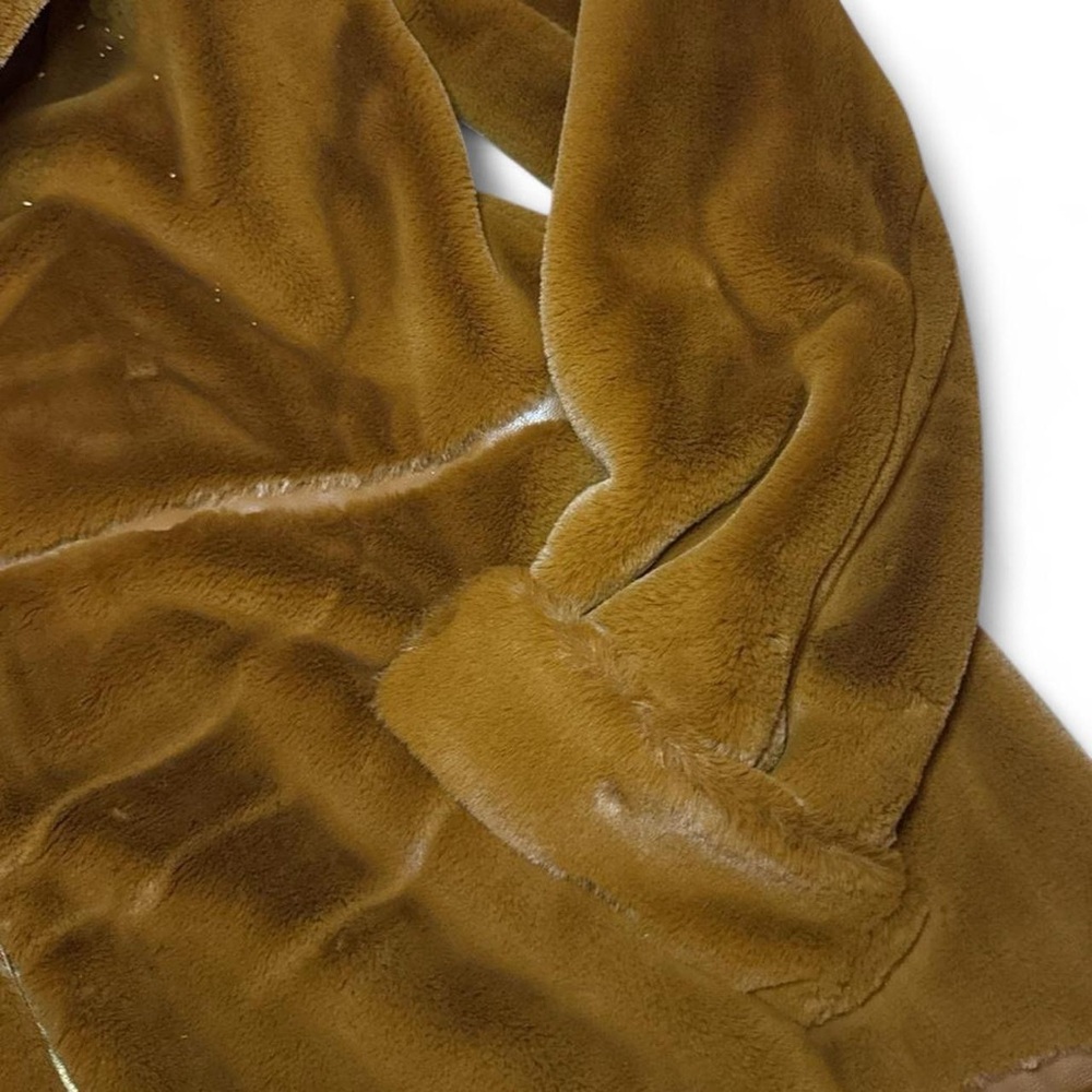 NWT MINKPINK Women's Pumpkin Spice Brown Orange Faux Fur Penny Lane Coat — SMALL - Picture 6 of 7